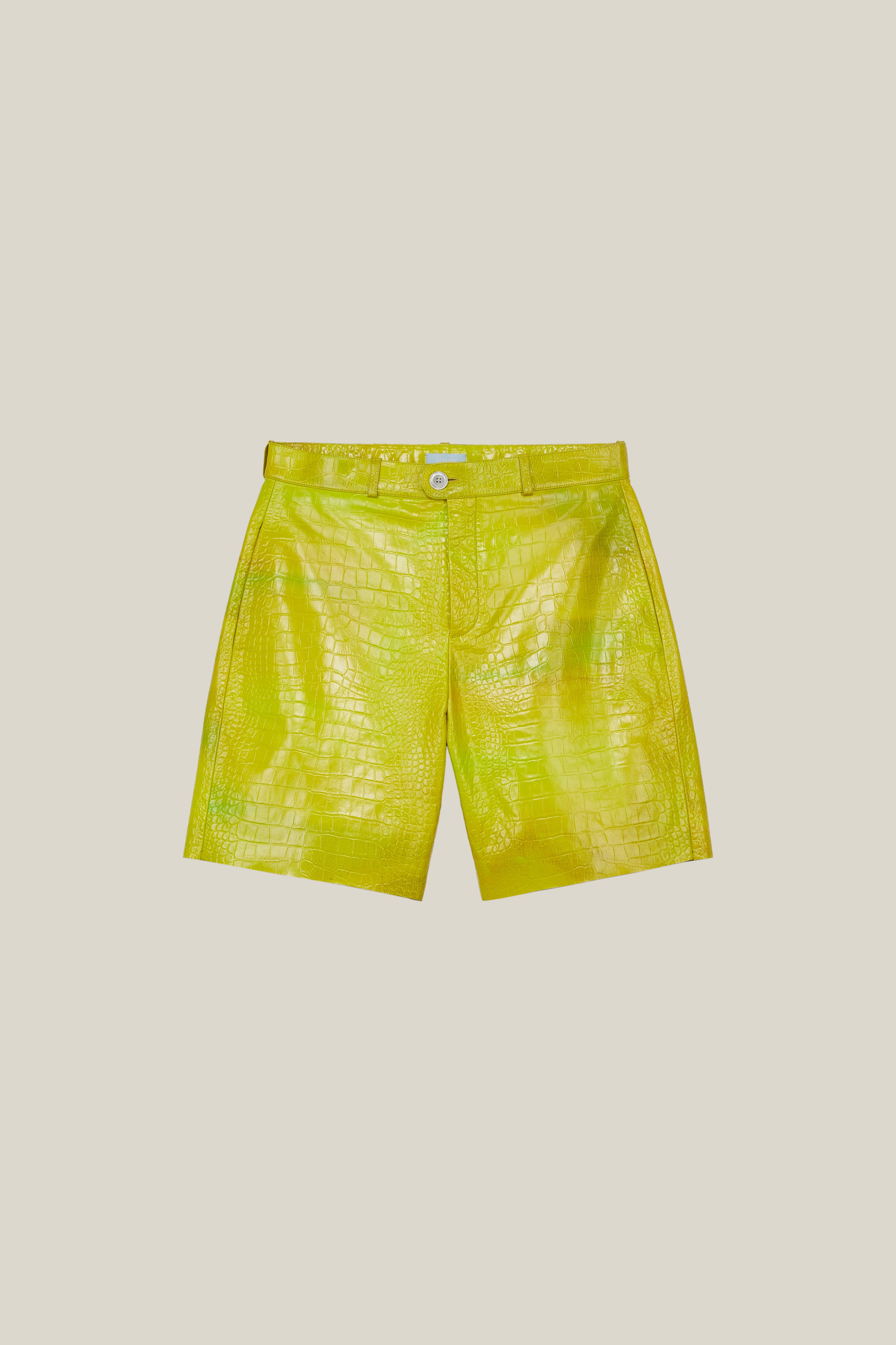 Leather Croc Overdye Shorts