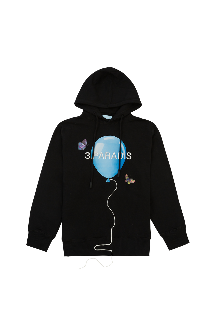 DREAMING BALLOON BLACK HOODED SWEATER