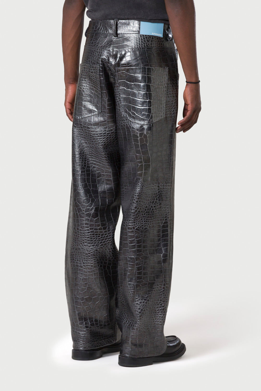 Croc Leather Pants