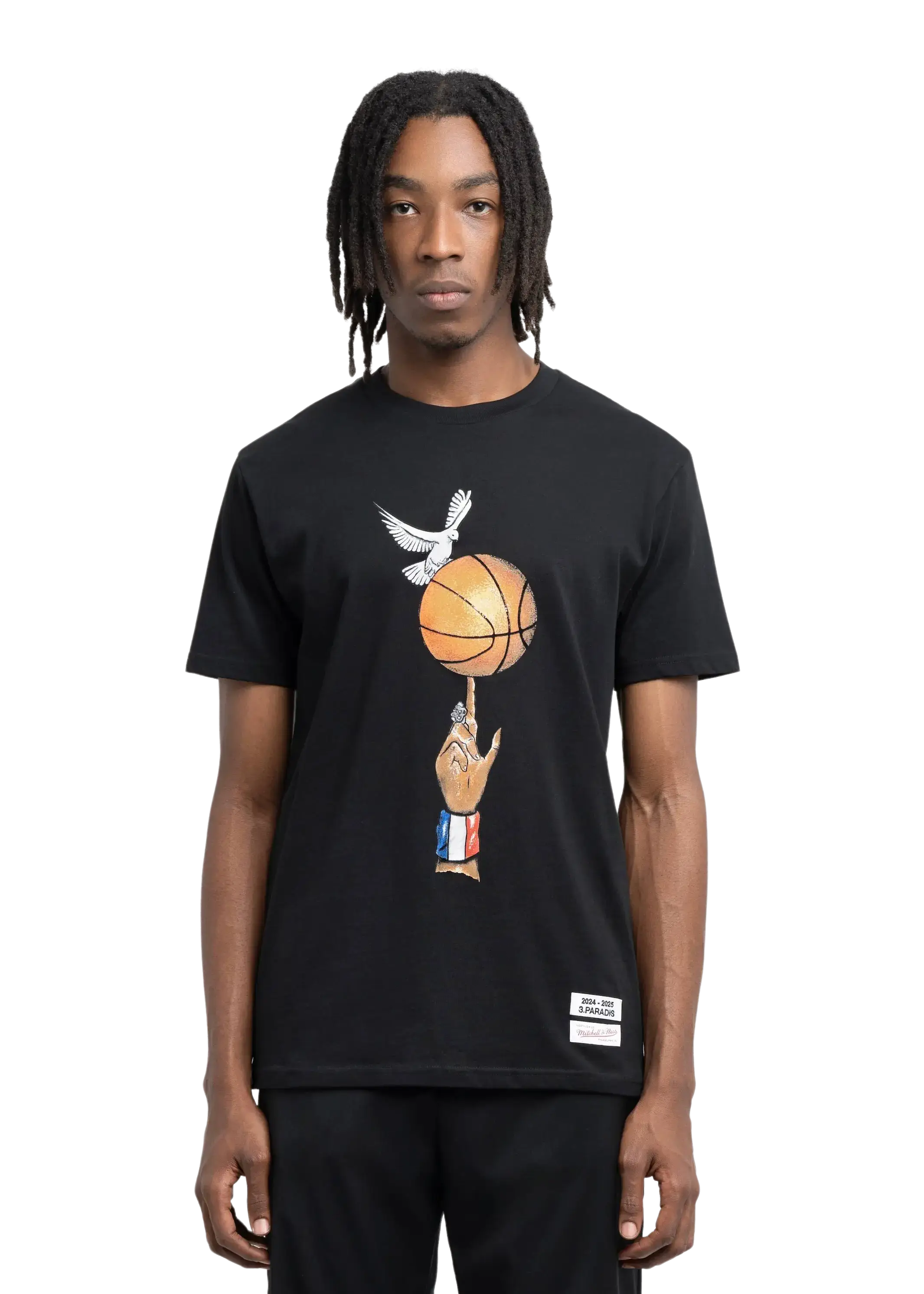 3.PARADIS, Mitchell & Ness and The NBA : Graphic Ball T-Shirt