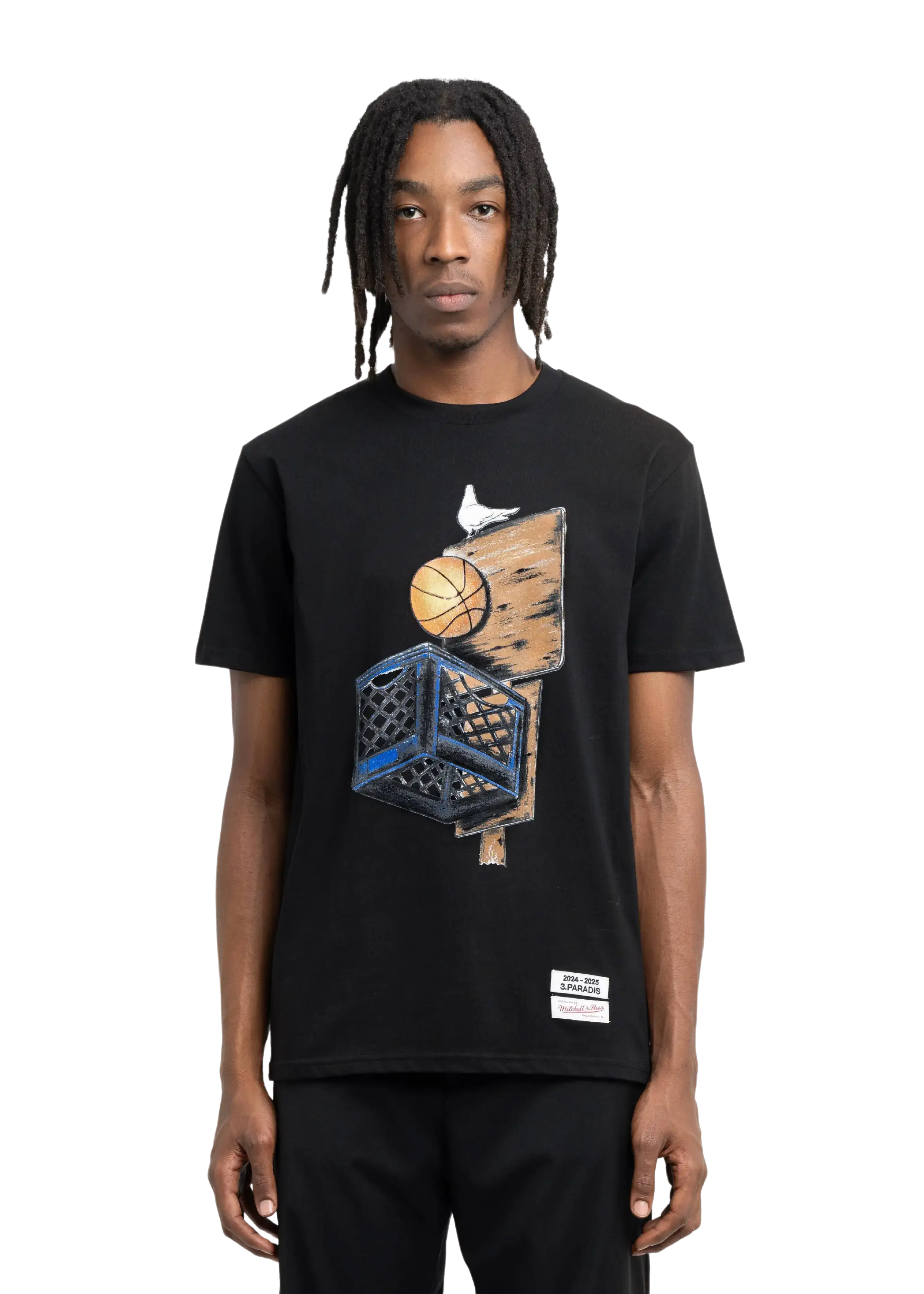 3.PARADIS, Mitchell & Ness and The NBA : Graphic Crate T-Shirt