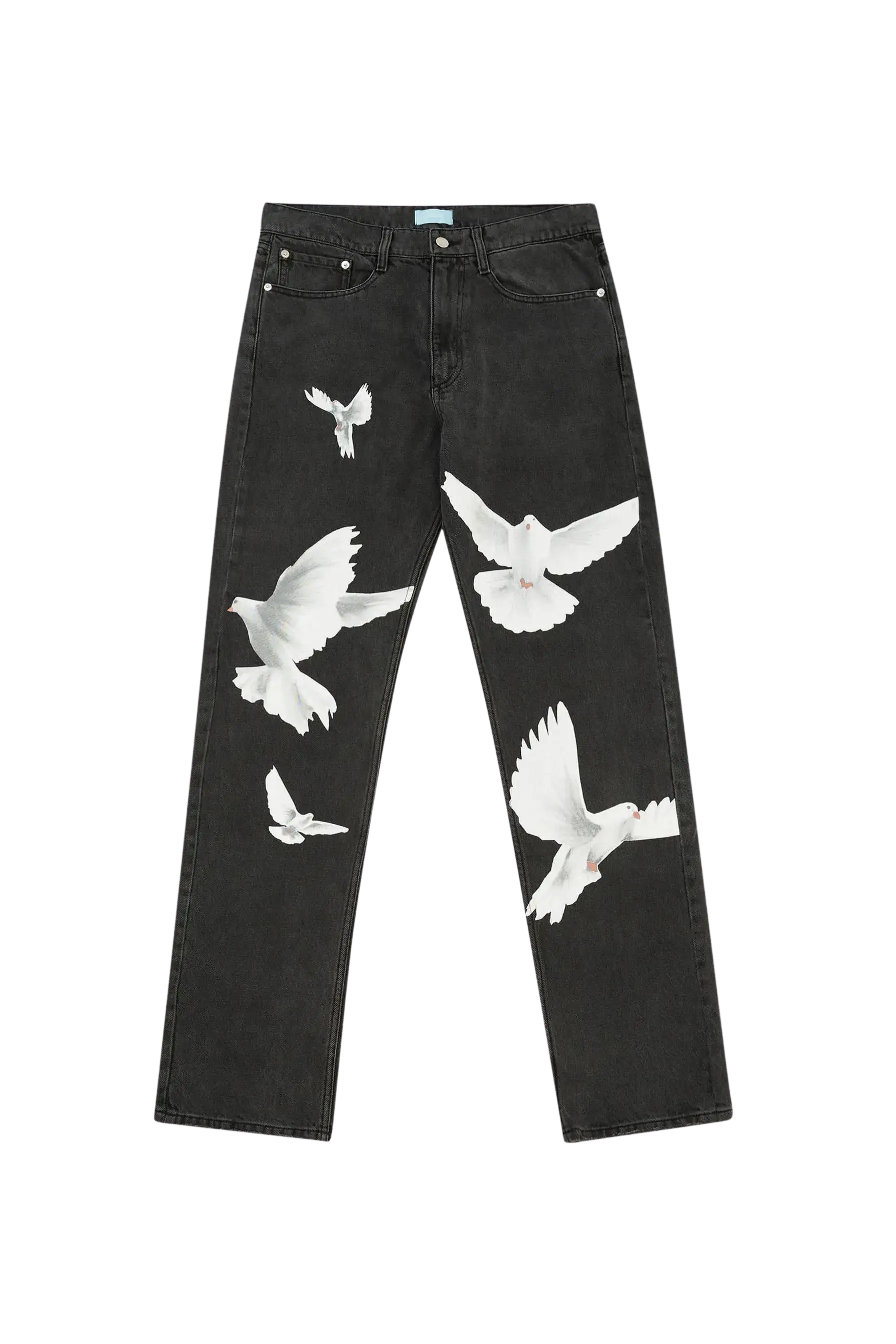 Freedom Doves Washed Straight Fit Denim Jeans