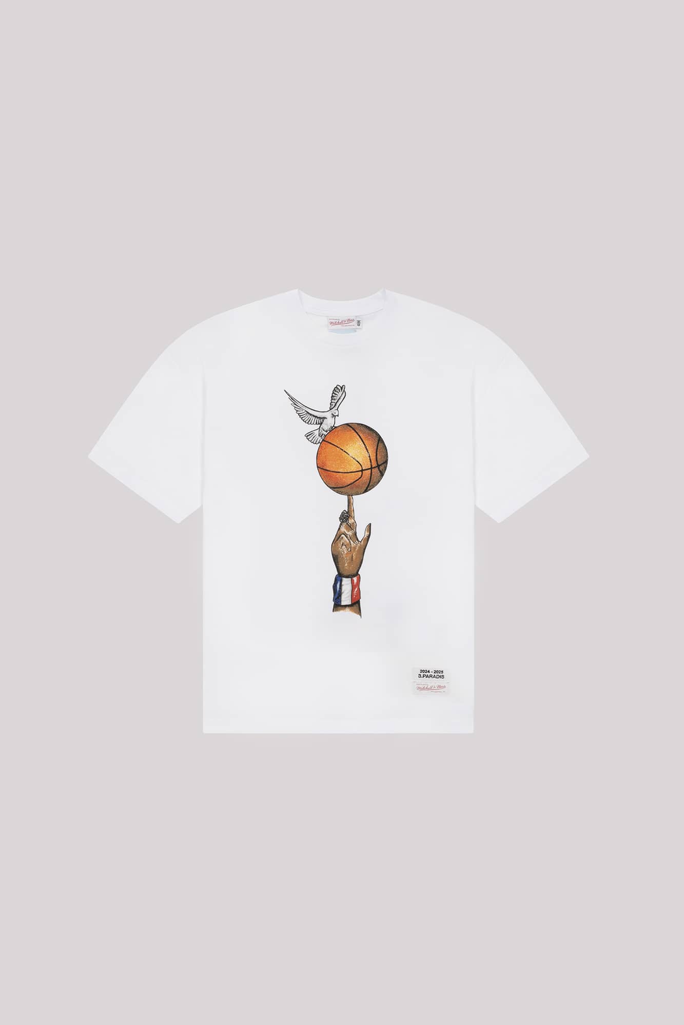 3.PARADIS, Mitchell & Ness and The NBA : Graphic Ball T-Shirt