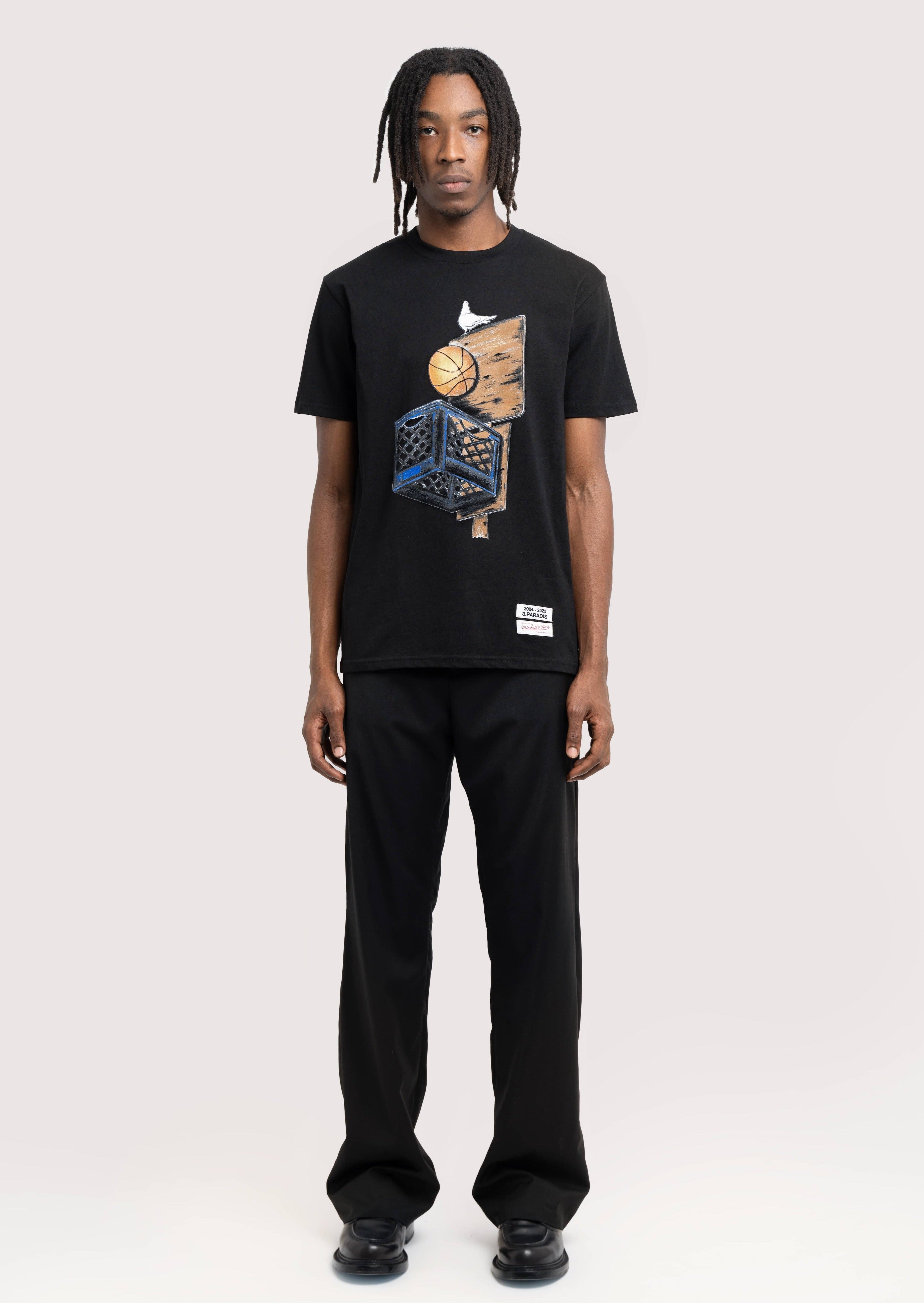 3.PARADIS, Mitchell & Ness and The NBA : Graphic Crate T-Shirt