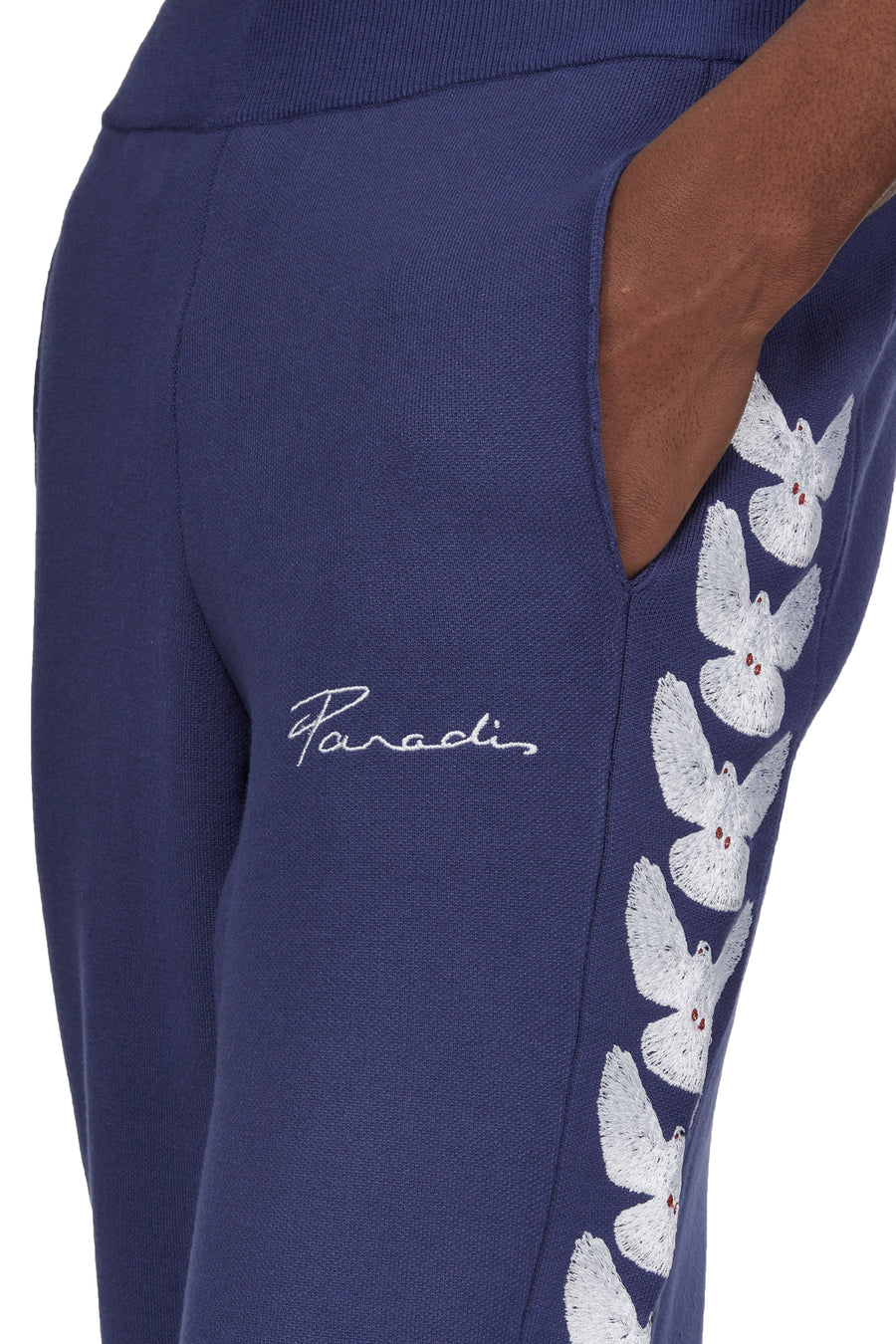 UNITY DOVES NAVY BLUE TRACK PANTS
