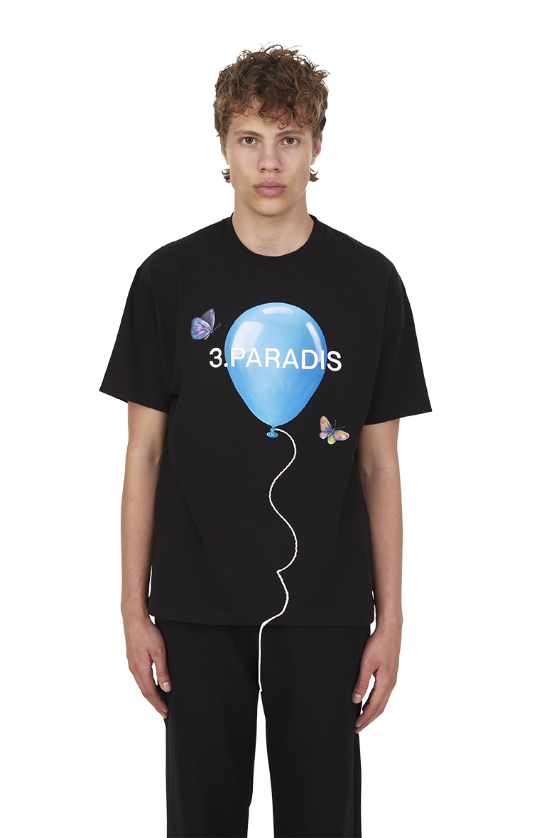 DREAMING BALLOONS BLACK T-SHIRT